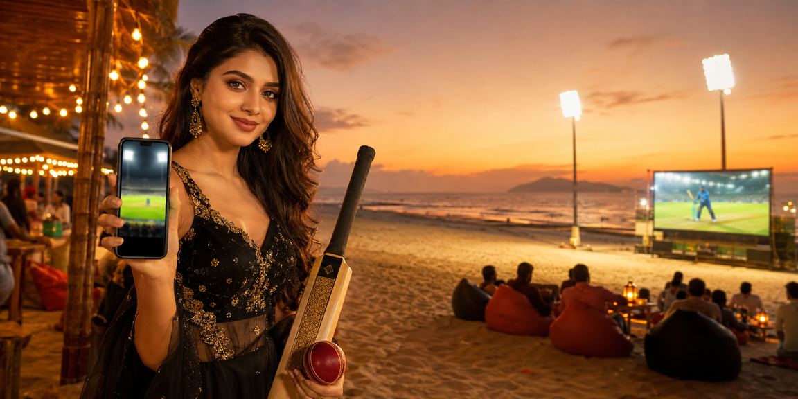 A user enjoying cricket betting on the beach in Chattogram