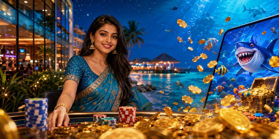 সেন্ট মার্টিনের চা বাগানে একজন বেটার মোবাইলে ফিশিং গেম ও ভাউচার অফার উপভোগ করছেন