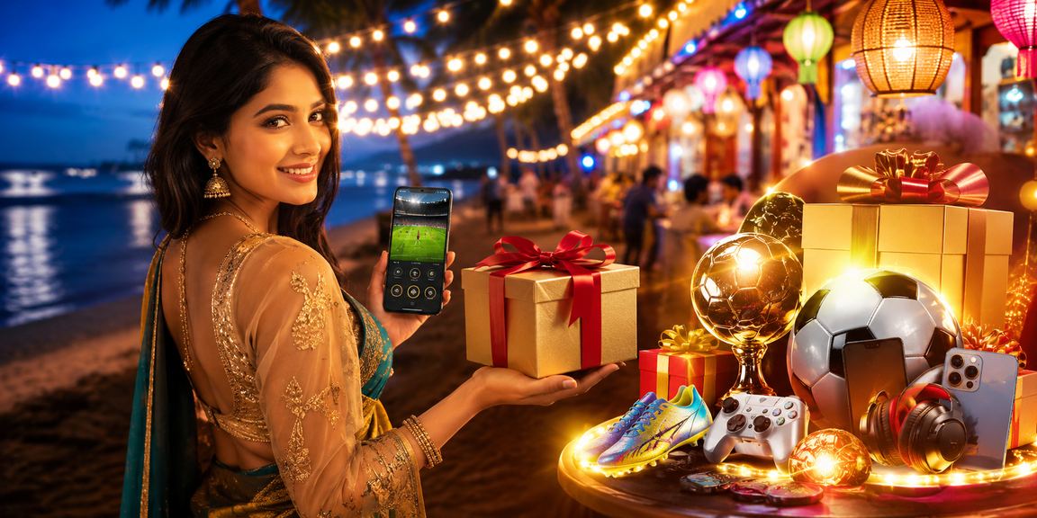 সেন্ট মার্টিনের সমুদ্র সৈকতে একজন বেটার ফুটবল বেটিং ও ভাউচার অফার দেখছেন